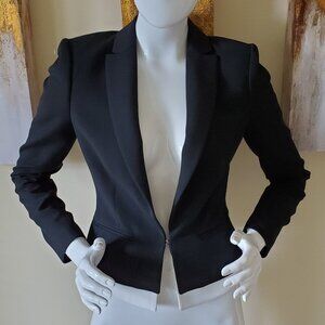 BCBGMAXAZRA Black/White Trim Spencer Blazer Jacket SZ XS